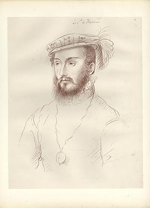 NICOLAS D'ANJOU MEZIERES-PORTRAIT-P.51 'Le Seigneur de Mezieres' Lord GOWER after CLOUET, 1875