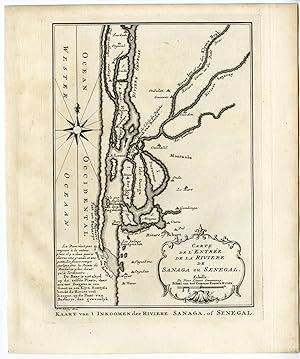 RIVER SENEGAL-AFRICA-ESTUARY Jakob VAN DER SCHLEY after PREVOST-BELLIN, 1747