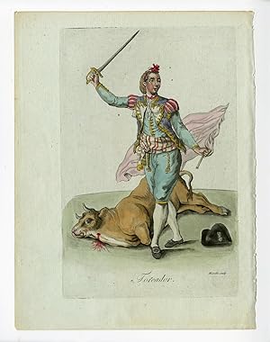 Antique Print-BULLFIGHTER-SPAIN-COSTUME-Desrais-Grasset-Mixelle-1784
