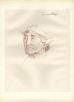 JACQUES RICARD DE GENOUILLAC-PORTRAIT-P.73 'Le Cardinal Baroys' Lord GOWER after CLOUET, 1875
