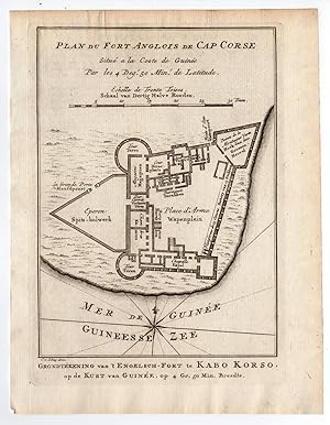 AFRICA-GUINEE-ENGLISH FORTRESS-CAP CORSE 'Plan du fort Anglois de Cap Corse.' Jacobus SCHLEY afte...