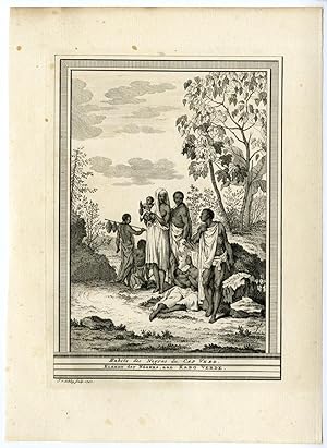 CAPE VERDE-NATIVES-DRESS-AFRICA Jakob VAN DER SCHLEY after PREVOST, 1747