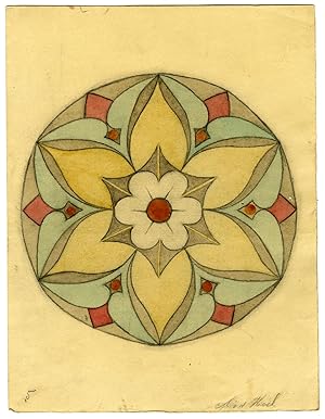 Art Nouveau ornamental flower design A. A. van de HOEK, c. 1903
