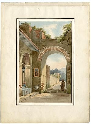 Town gate or arch. ANONYMOUS, c.1840