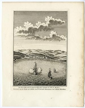 FUNCHAL-MADEIRA-ROADSTEAD-SHIPS Jakob VAN DER SCHLEY after PREVOST, 1747