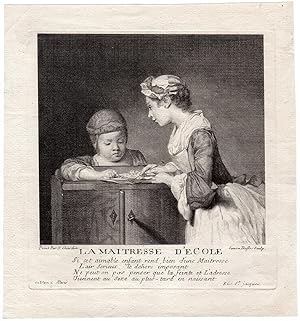 Genre-education-Alphabet-teacher After CHARDIN, ca. 1770