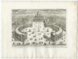 15 Antique Prints-VIEWS OF ROME-VATICAN-PERELLE after own design-c.1670