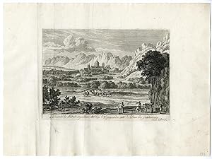 Antique Print-ESCORIAL PALACE-MADRID-PERELLE after own design-c.1670