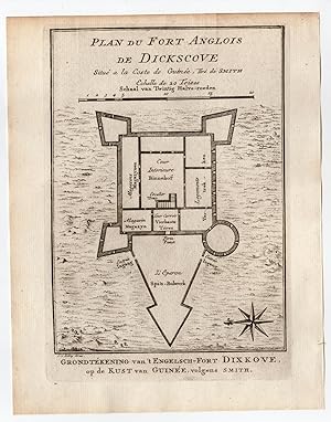 AFRICA-GUINEE-ENGLISH FORTRESS-DICKSCOVE 'Plan du fort Anglois de Dickscove.' Jacobus SCHLEY afte...