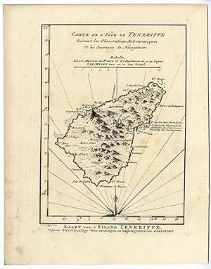 CANARY ISLANDS-TENERIFE-SPAIN Jakob VAN DER SCHLEY after PREVOST-BELLIN, 1747