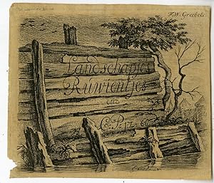 Antique Print-TITLE ENGRAVING-LANDSCAPE-FENCE-PHILIPS after own design-1766