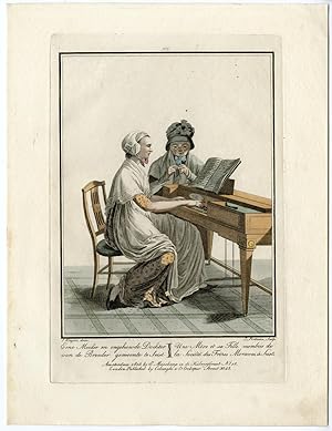 Antique Print-COSTUME-DUTCH-HARPSICHORD-MORAVIAN MUSIC-LOUIS PORTMAN after KUYPER-1808