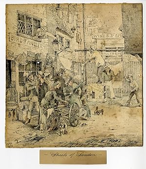 LONDON STREET SCENE 'Streets of London.' By WW, 1879