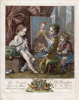 Allegory-painting-studio-children Etienne FESSARD after VANLOO, 1756