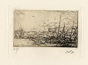 HAVEN TE SMYRNA-PORT-HARBOUR-SHIPS Marius BAUER, 1889