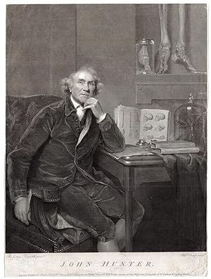 Antique Master Print-PORTRAIT-JOHN HUNTER-SURGEON-William Sharp after Joshua Reynolds-1788