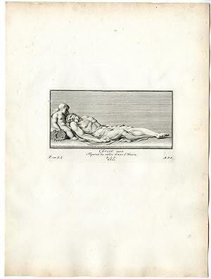 Antique Print-CHRIST-DEATH-PUTTI-ANGEL-PL.XVII-POOL after BOSSUIT-1727