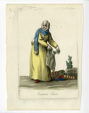Antique Print-WOMAN-JEWISH-CLOTHING MAKER-COSTUME-Grasset-Mixelle-1784