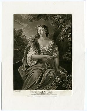 Antique Master Print-MARCHIONESS OF WHARTON-R. Earlom after Peter Lely-1776