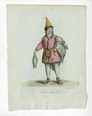 Antique Print-MAN-LAPLAND-COSTUME-Desrais-Grasset-Mixelle-1784