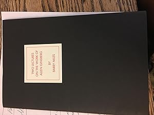 Two Lectures on the Work of Allen Ginsberg. Signed