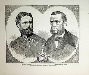 ÖSTERREICHISCH-UNGARISCHE NORDPOLEXPEDITION, Doppelportrait Julius von Payer (1842-1915) und Carl...