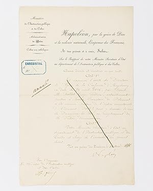 A document signed 'Napoléon', confirming the appointment of a Lutheran pastor