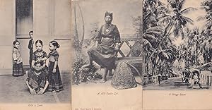 A Hill Coolie Girl Barefoot Tibetan Woman Hide & Seek 3x Old Postcard