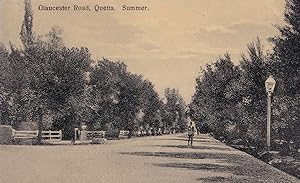 Bicycles on Glaucester Road Quetta in Summer RPC Antique Postcard