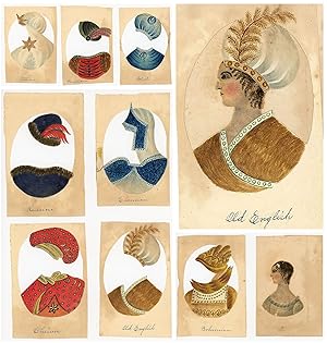 Handmade Pith Paper Woman with Overlay Costumes - 8 Nationalities