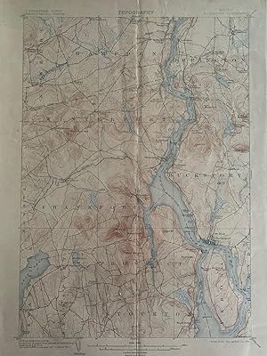 Maine Bucksport Quadrangle, Topography, State of Maine, U.S. Geological Survey, Charles D. Walcot...