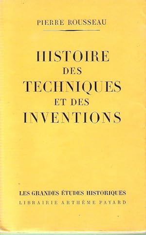 Histoire Des Techniques et Des Inventions