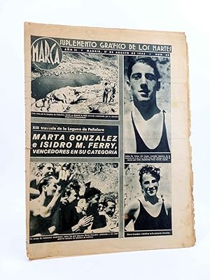 MARCA, SUPLEMENTO GRÁFICO DE LOS MARTES Nº 38. 17 de agosto de 1943. ATLETISMO (Vvaa) Marca, 1943