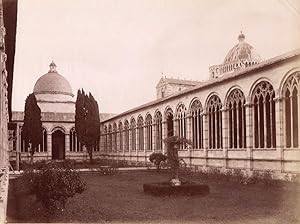 Italy Pisa Campo Santo Arches Garden old G. Pisano Photo 1880