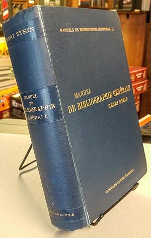 Manuel de Bibliographie générale (Bibliotheca bibliographica nova)