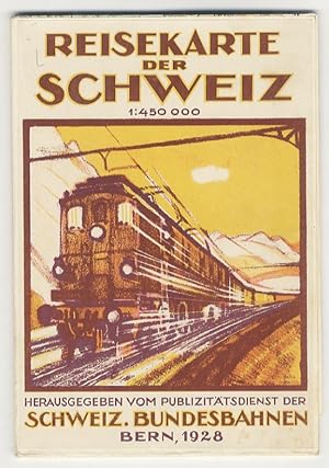 Reisekarte der Schweiz. 1:450.000