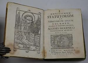 Novissimum Statutorum ac Venetarum Legum Volumen duabus in partibus divisum, Aloysio Mocenigo ven...