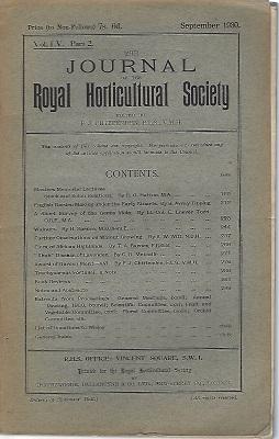 Journal of the Royal Horticultural Society Volume LV part 2
