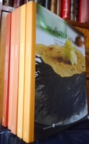 Nuestra cocina LA RIOJA + CATALUÑA + MADRID + COMUNIDAD VALENCIANA + ASTURIAS (5 libros)