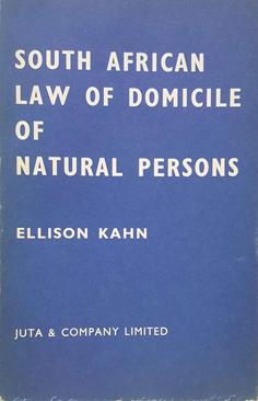 South African Law of Domicile of Natural Persons