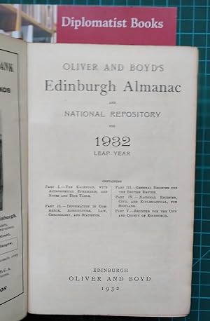 Oliver and Boyd's Edinburgh Almanac and National Repository for 1932 Leap Year