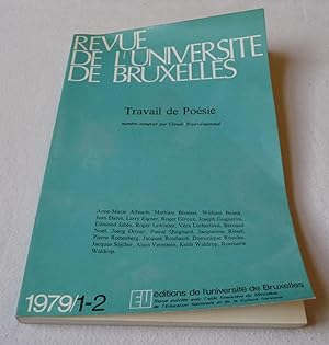 Revue de l'Universite de Bruxelles 1979/1-2 (Travail de poesie)