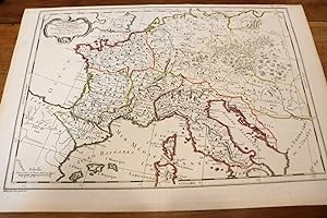 Map Carte géographe Atlas Chorographie de l'Empire de Charlemagne Europe