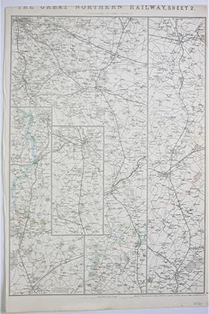 Outline Map Showing The Route of The Great Northern Railway from Grantham to York via Leeds and S...