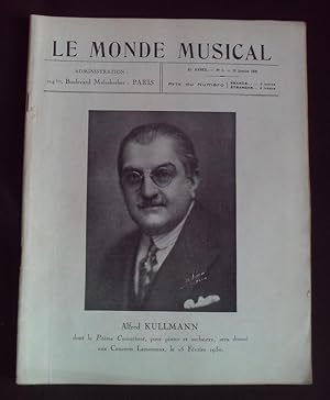 Le monde musicale - N°1 Janvier 1930