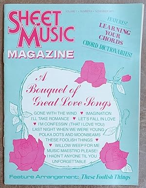 Sheet Music Magazine: November 1977 Volume 1, Number 9