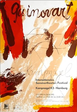 GUINOVART Internationales Sommerthater-Festival. (Affiche d'exposition / exhibition poster).