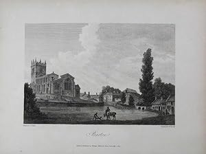 Original Antique Engraving Illustrating a Print of Barton in Lincolnshire. Engraved By B. Howlett...