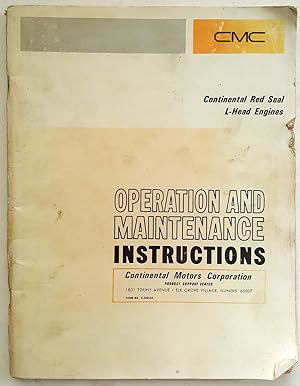 Continental Red Seal L-Head Engines: Operation and Maintenance Instructions