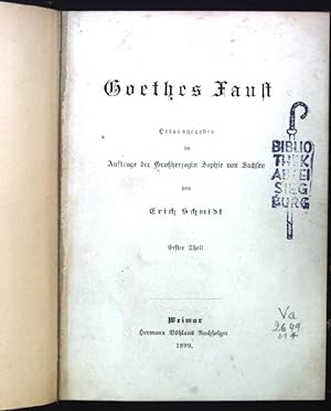 Goethes Faust, erster Teil.